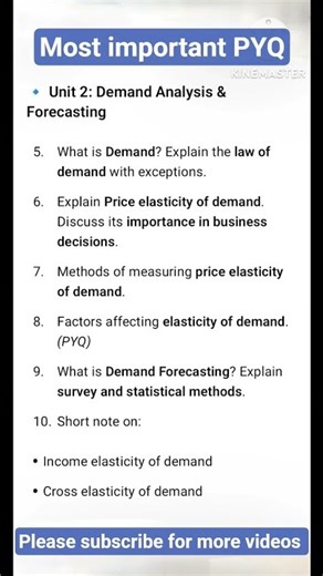 PYQ / important questions of Managerial economics #m.com #pyq #economics #studyshorts #ytshorts