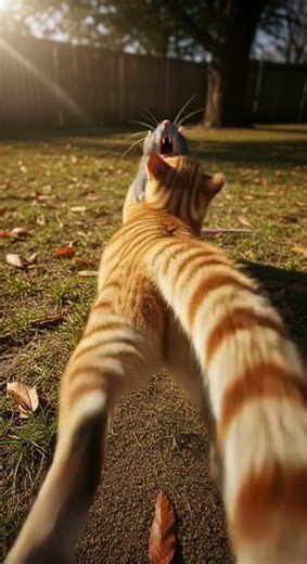 The most intense cat vs rat fight ever epic showdown in the kitchen #catfight #ratbattle #pets