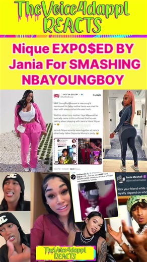 Nique EXPO$ED BY Jania For SMASHING NBAYOUNGBOY 🤬😡 #nbayoungboy #youngboy #nique #janiameshell #rapper