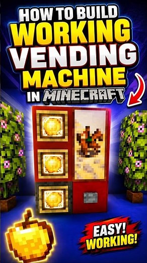 BUILD A WORKING VENDING MACHINE IN MINECRAFT! 🤯