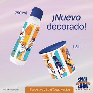 14K views · 366 reactions | ¡Emocionados de compartir contigo los nuevos decorados de Space Jam Tupperware®! ⛹ Disfruta de tus personajes favoritos en tu Eco Active y Bote Toque Mágico.  Búscalos en catálogo: https://bit.ly/3j4ydgi | Tupperware México | Facebook