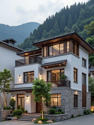 Beautiful 3-Floor Japanese Roof House Contemporary Japanese Design#housedesign #architecture #home