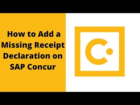 How to add a missing Receipt Declaration on Concur