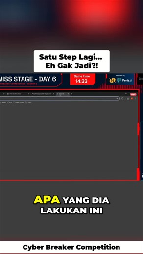 CBC Indonesia on Instagram: "Satu Step Lagi… Eh Gak Jadi?! 😭🔥 Udah upload. Udah compile. Script PHP udah jalan. Tapi… ternyata belum valid. 😵 Di CBC tuh emang gini. Flag gak selalu langsung keluar cuma karena script berhasil jalan. Kadang masih ada step kecil yang kelewat: Encoding belum sesuai. Format output salah. Payload belum clean. Logic miss 1 kondisi. Dan di stage? Waktu terus jalan. Pressure naik. Penonton nonton. 👀 Inilah bedanya latihan sendiri vs main di Cyber Breaker Competition.