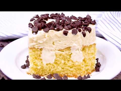 Cannoli Poke Cake