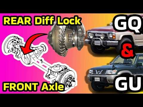 How to adapt a rear differential lock to the front axle in Nissan Patrol