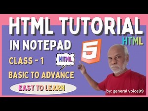 HTML TUTORIAL IN NOTEPAD CLASS - 1
