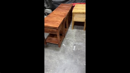 Rustic Solid Wood Nightstand With 2 Drawers and Shelf : Country Style - Etsy