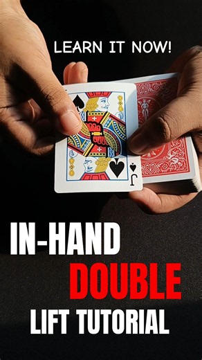 Let's Learn The In-Hand Spin Double Lift Card Trick Tutorial In Seconds #cardmagic #cardtricks
