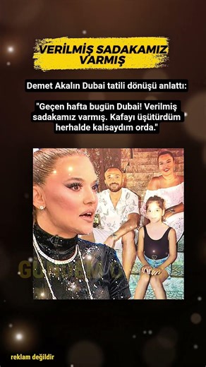Demet Akalın Dubai tatili dönüşü anlattı:"Geçen hafta bugün Dubai! Verilmiş sadakamız varmış #viral