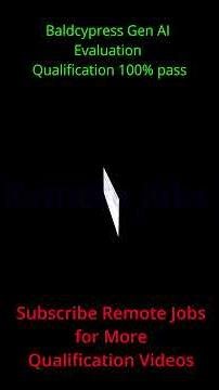 Baldcypress Quallication Quiz || Baldcypress GenAI Evaluation #tranding #ytshorts