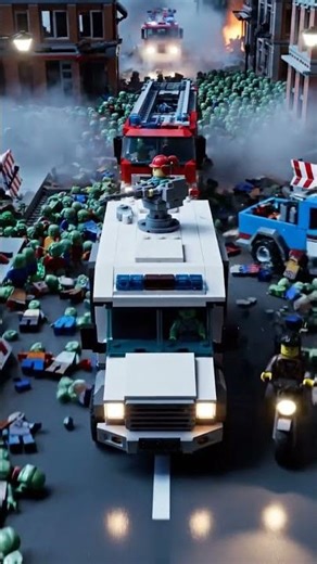Lego Zombie Convoy Escape! 🧟‍♂️ Armored Trucks vs Horde (Unreal Engine 5 Short)