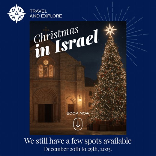  Celebrate Christmas 2025 in the Holy Land! Join our special Christmas Tour: December 20 - 29, 2025 https://www.americaisraeltours.com/christian-tours-israel/roots-of-your-faith/#tab-btn-dates-prices | America Israel Tours | Facebook