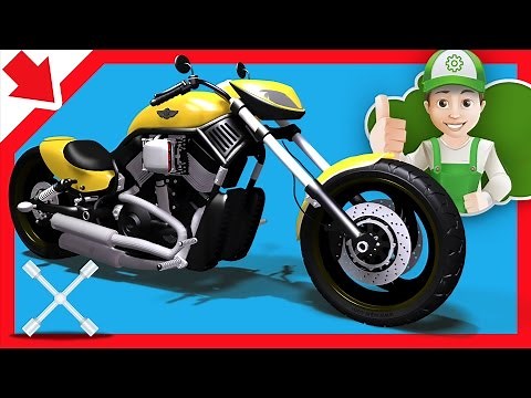 Motorrad Trickfilm. Motorrad Kinder. Trickfilm für Kinder Motorrad auto Kinderfilme 4 jahre deutsch.