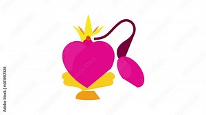 Pink perfume bottle icon animation best cartoon object on white background