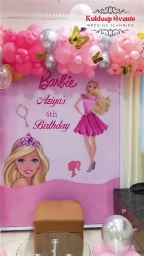 barbie theme birthday decoration | barbie theme birthday decoration ideas |the cutest barbie
