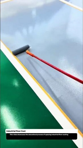 Industrial Floor Coating Application Using Roller | Smooth Finishing Process.