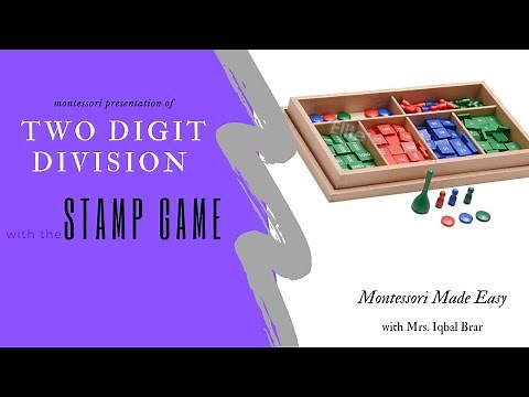 Two Digit Division with the Montessori Stamp Game