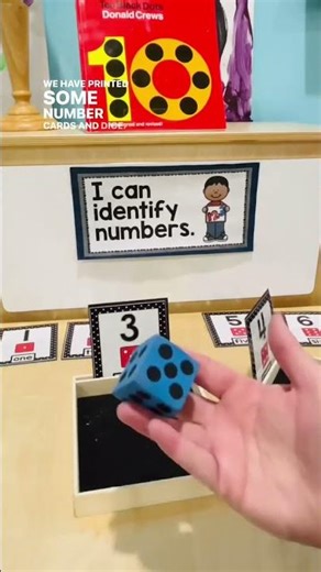 We’re all about numbers at the math center! Students are identifying and writing numbers while
