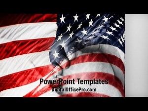 US Flag PowerPoint Template Backgrounds - DigitalOfficePro #01851W