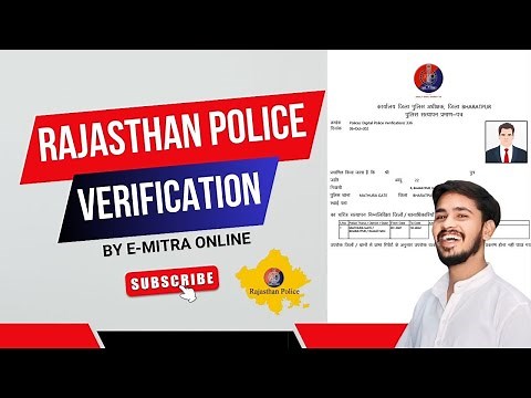 "Rajasthan Police Verification Process: Step-by-Step Guide How to Apply Online #policeverification