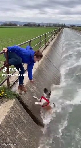 A Women Saved The Life Of A Lovely Dog From Water 🥺😯 #dogs #Dogslove #helpingothers #animals #heartbreaking