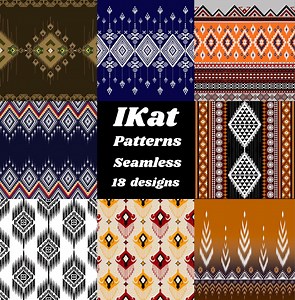 Ikat Seamless Pattern: Abstract Printable Scrapbook Paper (digital Download) - Etsy Canada