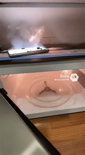 Phone and microwave exploded