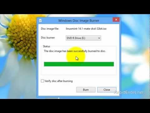 How to Burn an ISO Image to a Disc in Windows 8 .1, Windows 10
