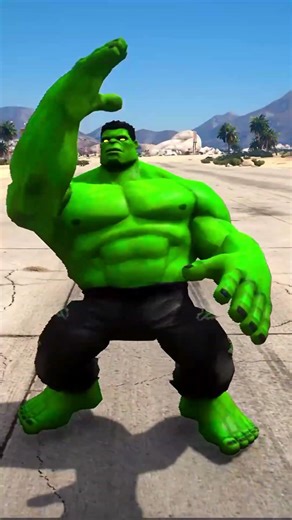 🟢GREEN HULK vs 🔴RED HULK – TRANSFORMATION BATTLE 💥 WHO IS STRONGER? | GTA 5 #shorts #hulk