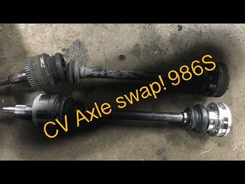 boxster S CV axle shaft replacement 987 987 6 speed