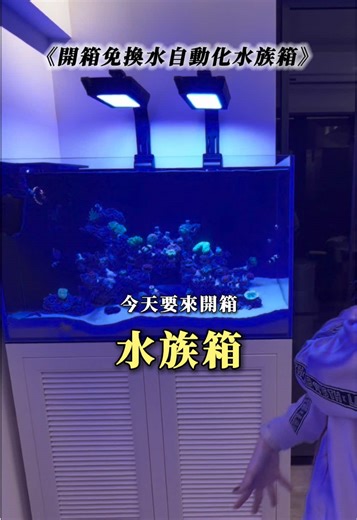 開箱免養水的水族箱！！ 懶人福利 超方便🥹🥹 根本就是小白的蜜糖 一切都自動化的海缸 #水族箱 #海缸 #免養水 #自動化海缸