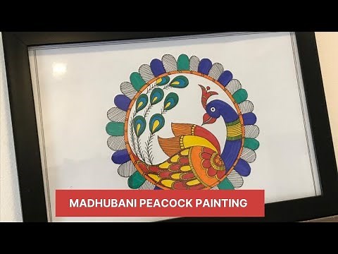 Madhubani peacock Drawing | Peacock Drawing step by step | Madhubani Painting for beginners