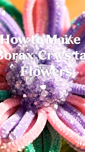 ✨ DIY Borax Crystal Flowers — A Sparkly Science Project Kids LOVE! ✨ If you want a craft that feels magical from start to finish… these Borax Crystal Flowers will absolutely enchant your little ones! 🌸💎✨ They’re simple, beautiful, and watching the crystals grow overnight is pure wonder. 🌸 What You Need: • Borax powder • Pipe cleaners • Boiling water • Tall glass jar • String pencil • Optional: food coloring 🌼 How to Make Them: 1️⃣ Make the Solution Boil water and stir in Borax until fully di