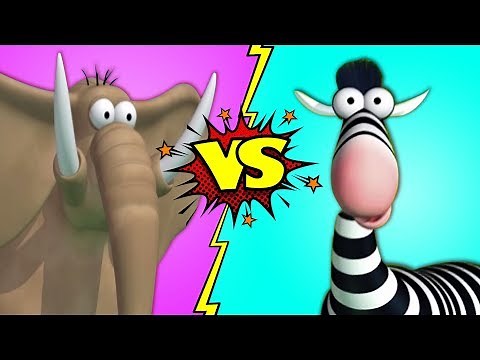 Zebra VS Elephant | Funny Cartoon For Kids | Jungle Stories | Gazoon Official Channel