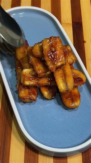 Caramel Banana ASMRTurn the sound on 🎧🍌#asmr #recipe #shorts #caramelbanana