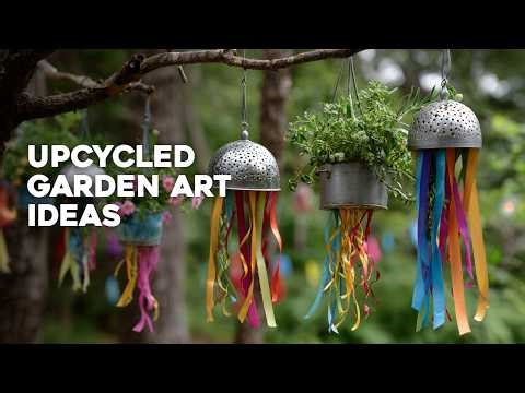 ♻️ Transform Your Small Garden with Artistic Upcycled Decor: Small Space, Big Impact