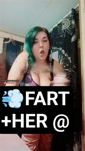 White girl farting in leggings and it stinks so bad she used airfreshener Her:@burptastic_ycats