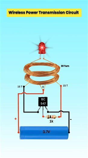 Wireless Power Transmission Circuit #diy #experiment