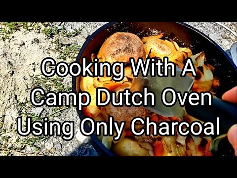 Cooking With A Camp Dutch Oven Using Only Charcoal