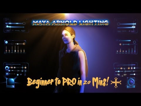 Maya Arnold Lighting for Beginners: Master 3-Point, Exposure, Area/Dome Lights in 20 Mins!