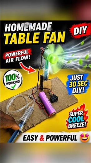How to make a Homemade Table Fan | DIY Powerful Mini Fan at Home ..