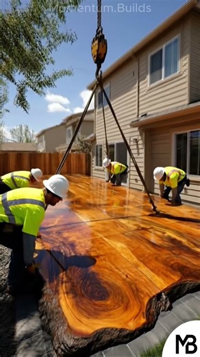 Stunning Live-Edge Epoxy Patio Transformation #renovation #diy #timelapse