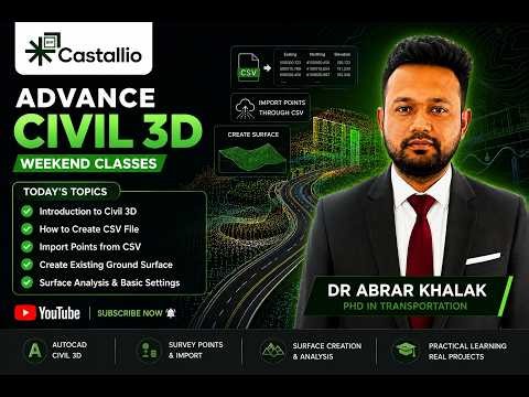 ADVANCE CIVIL 3D Create csv , intro of Point and Surface