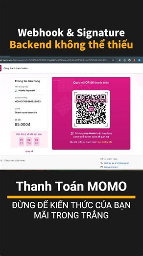 Cách Tích Hợp Thanh Toán Momo Vào Website [Fullstack] | Hướng Dẫn Đầy Đủ Từ A-Z #sinhvienit #JavaScript #fullstackdeveloper #PaymentGateway #TechTrend | Code Web Không Khó