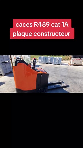 Comprendre la plaque constructeur d'un transpalette R489
