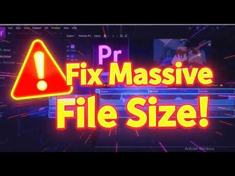 How to fix Premiere Pro exporting massive file size with VBR bitrate