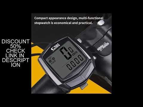 Bicycle Cycling Computer LCD Display Wired Odometer 15 Kinds of Functions Accurate Recording Auto Sl