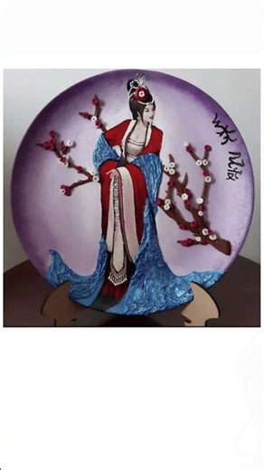 Decoupage with 3D work ✨️✨️✨️