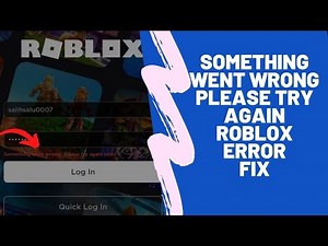 How to Fix Something Went Wrong Please Try Again Roblox not working and Down 2021